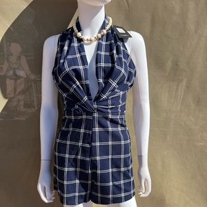 Navy Romper